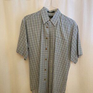 Mens Orvis Medium Short Sleeve Button Down Shirt